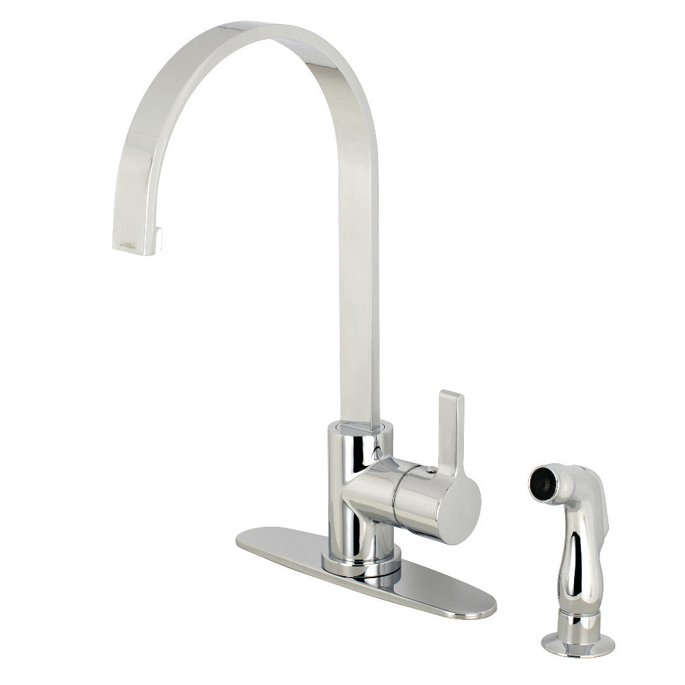 Gourmetier LS8713CTLSP Continental Single-Handle Kitchen Faucet with Side Sprayer