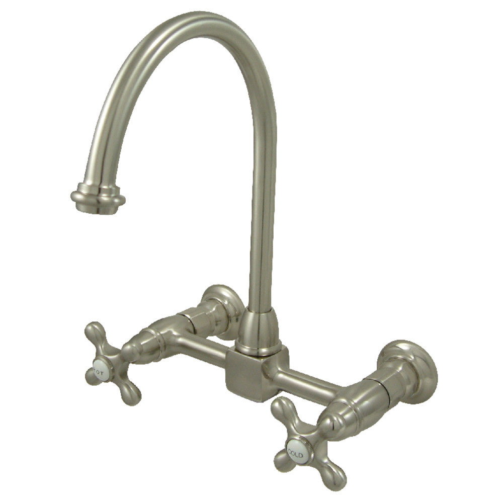 Kingston Brass KS1291AX Restoration Wall Mount Bridge Kitchen Faucet
