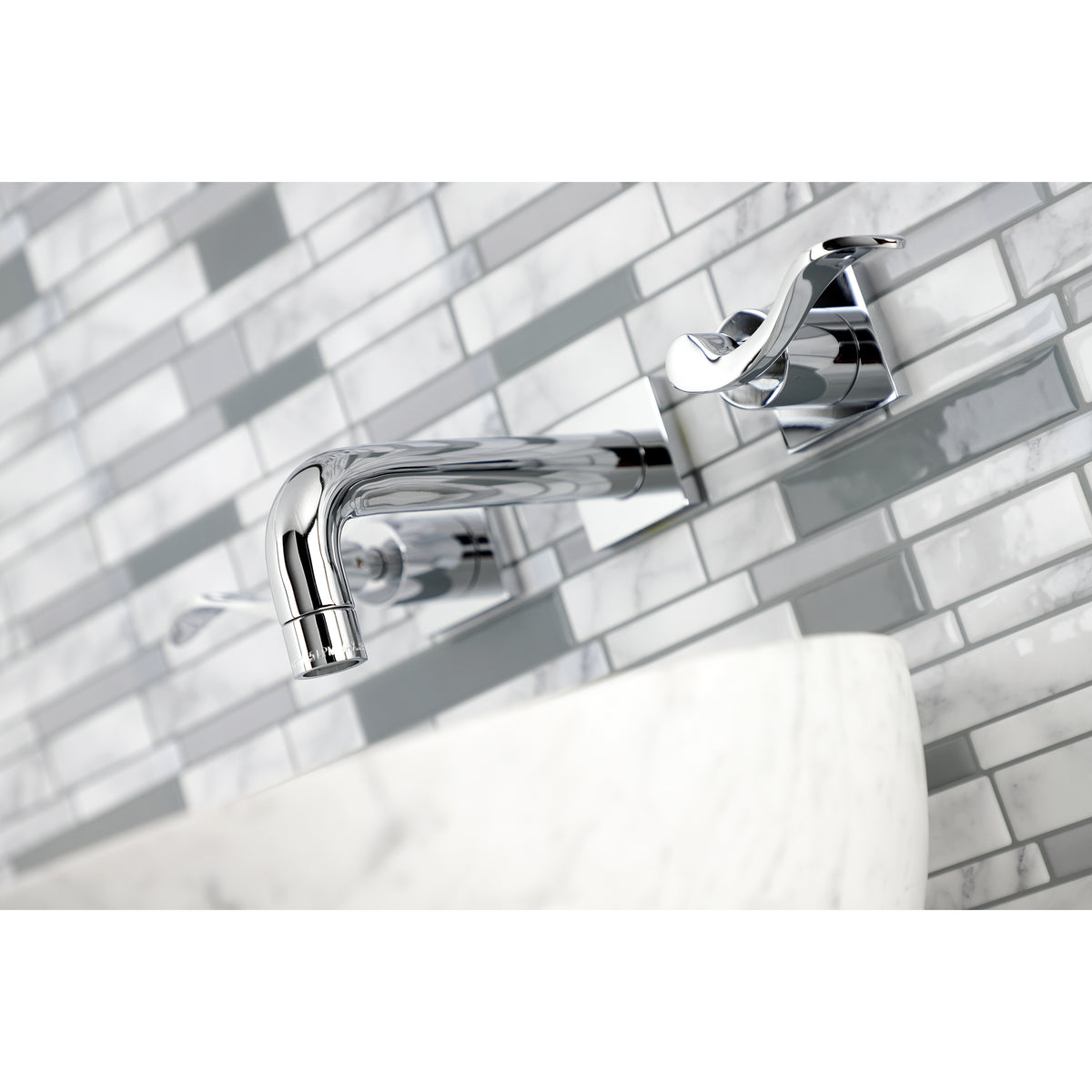 Kingston Brass KS6126DFL NuWave Two-Handle Wall Mount Bathroom Faucet