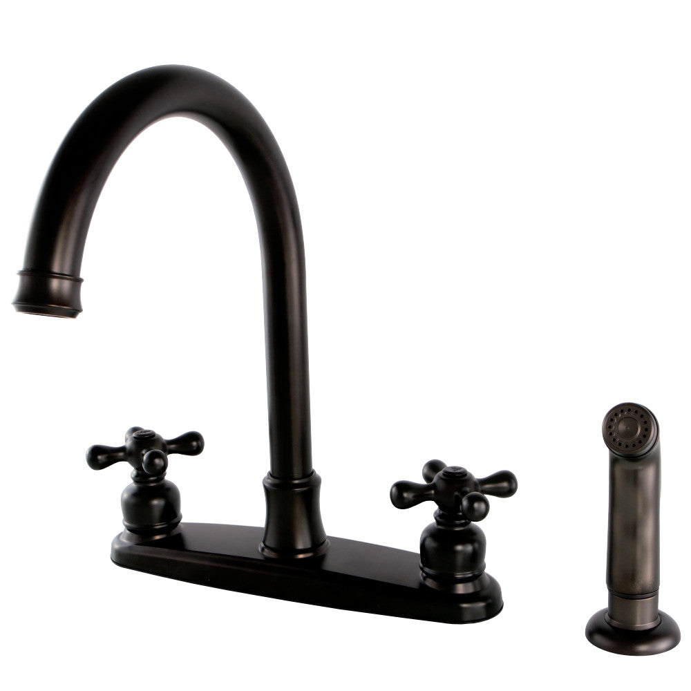 Kingston Brass FB7798AXSP Victorian 8-Inch Centerset Kitchen Faucet with Sprayer