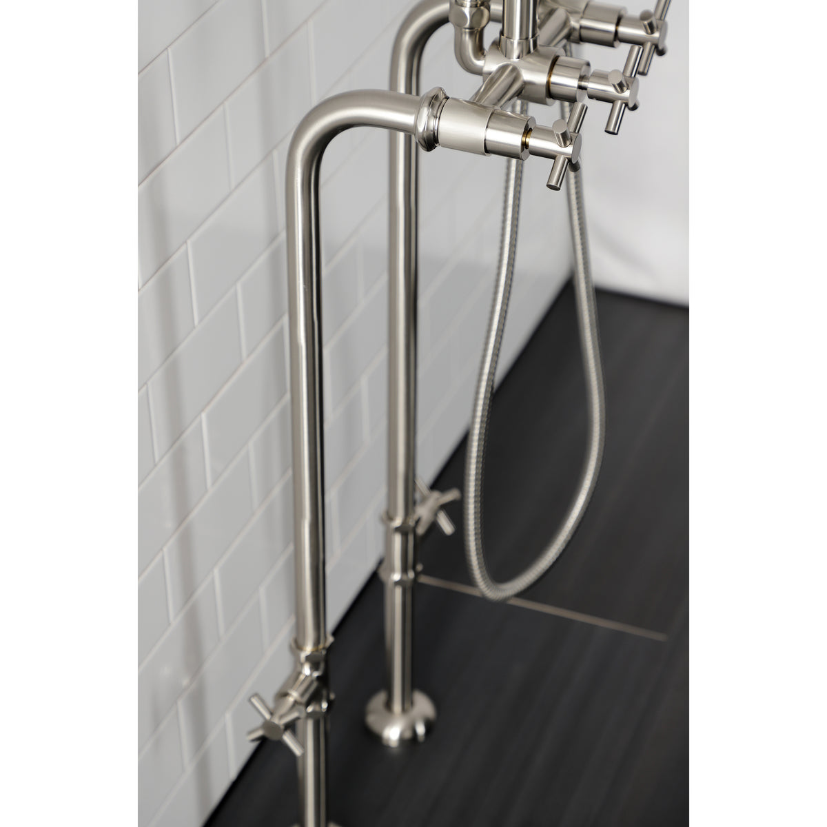 Aqua Vintage Concord Freestanding Tub Faucet with Supply Line, Stop Valve