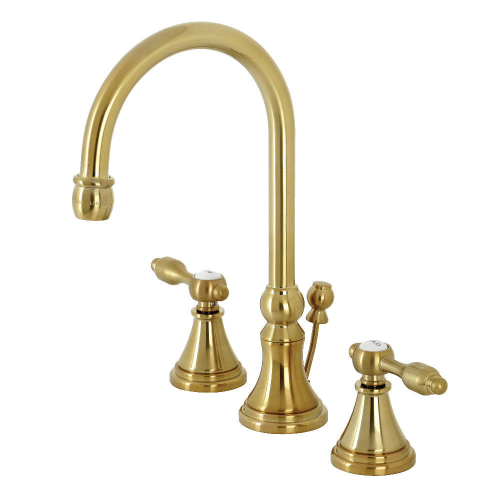 Kingston Brass KS2981TAL Tudor Widespread Bathroom Faucet with Brass Pop-Up