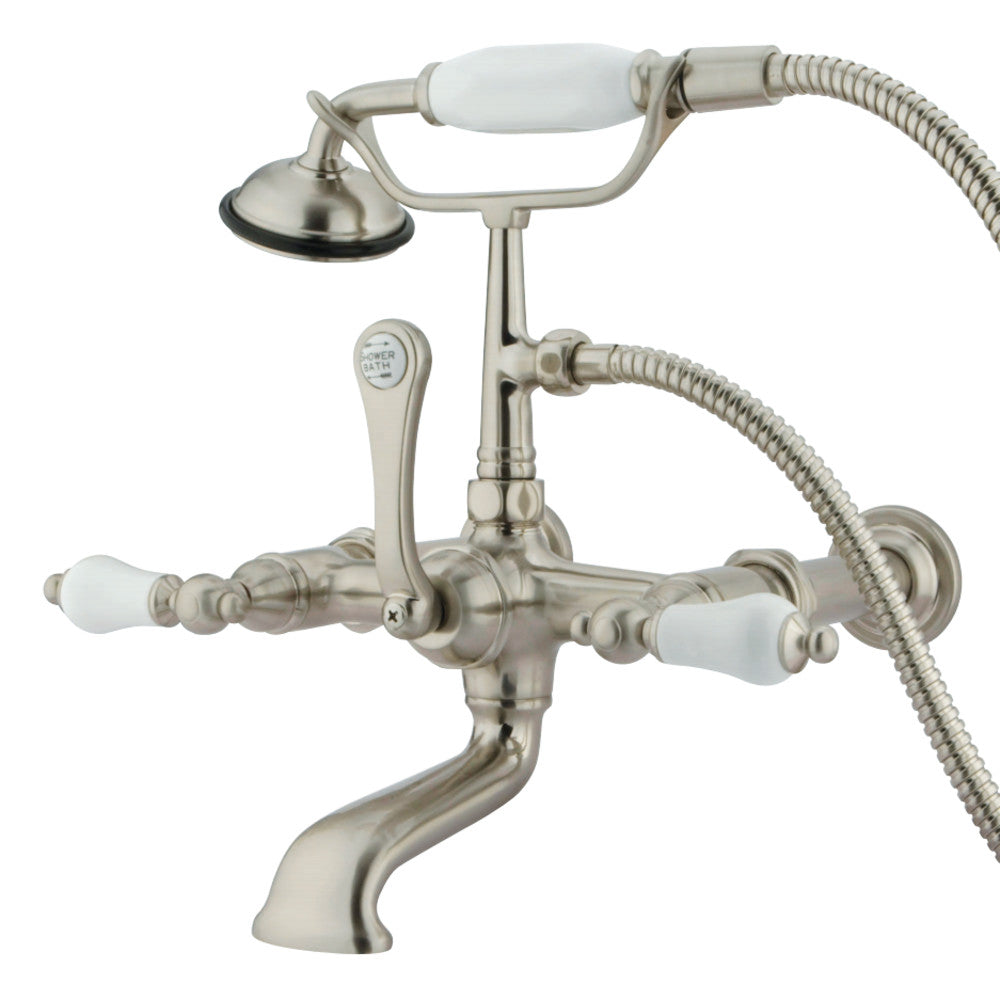 Vintage 7-Inch Wall Mount Tub Faucet with Hand Shower