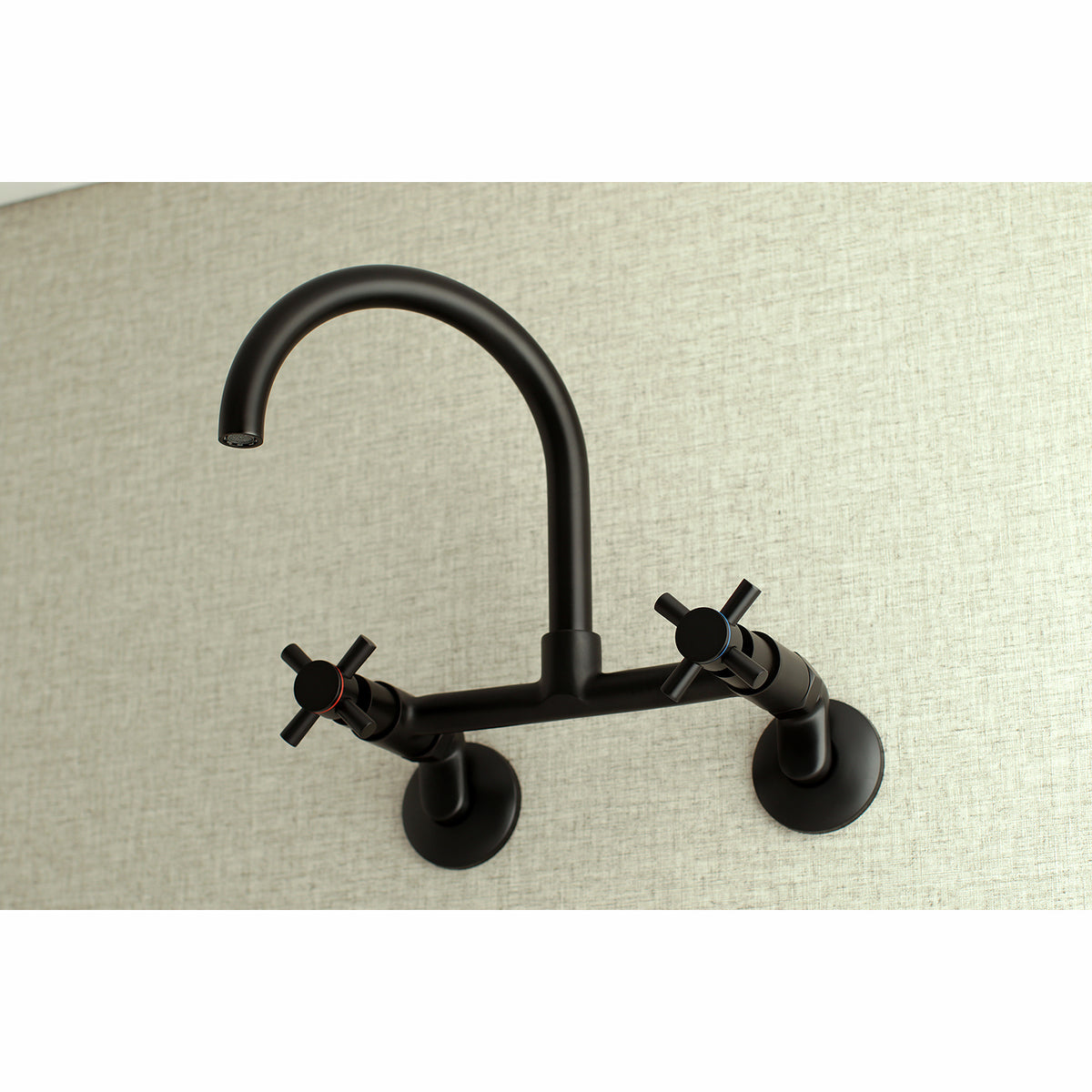 Kingston Brass KS414ORB Concord 8-Inch Adjustable Center Wall Mount Kitchen Faucet