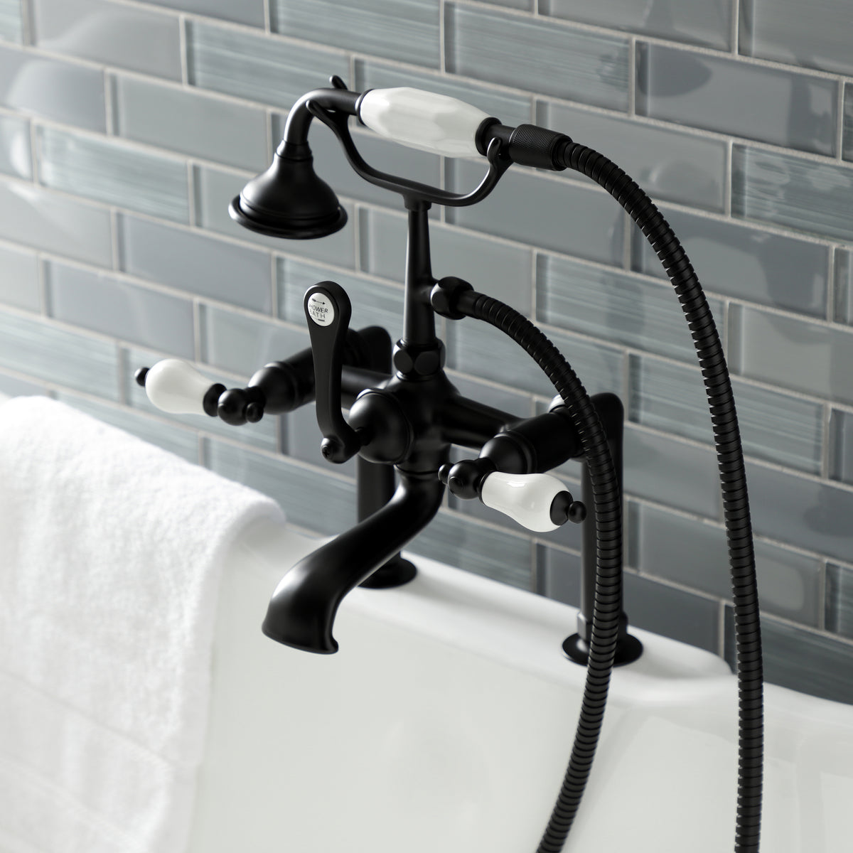 Auqa Vintage Deck Mount Clawfoot Tub Faucet