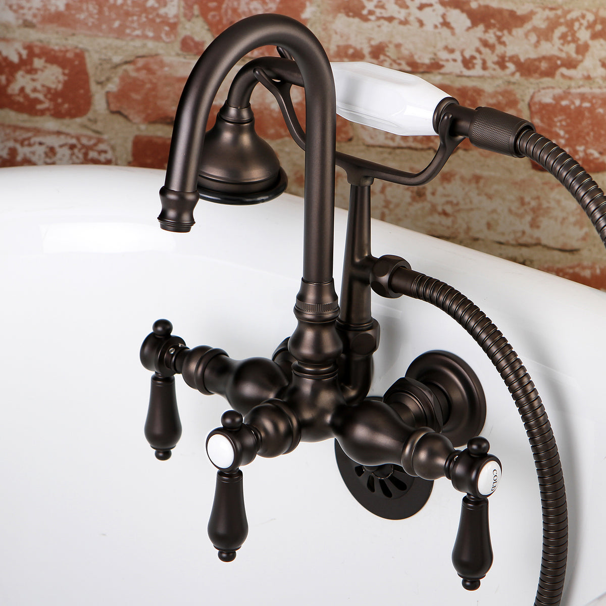 Aqua Vintage Heirloom Wall Mount Clawfoot Tub Faucet