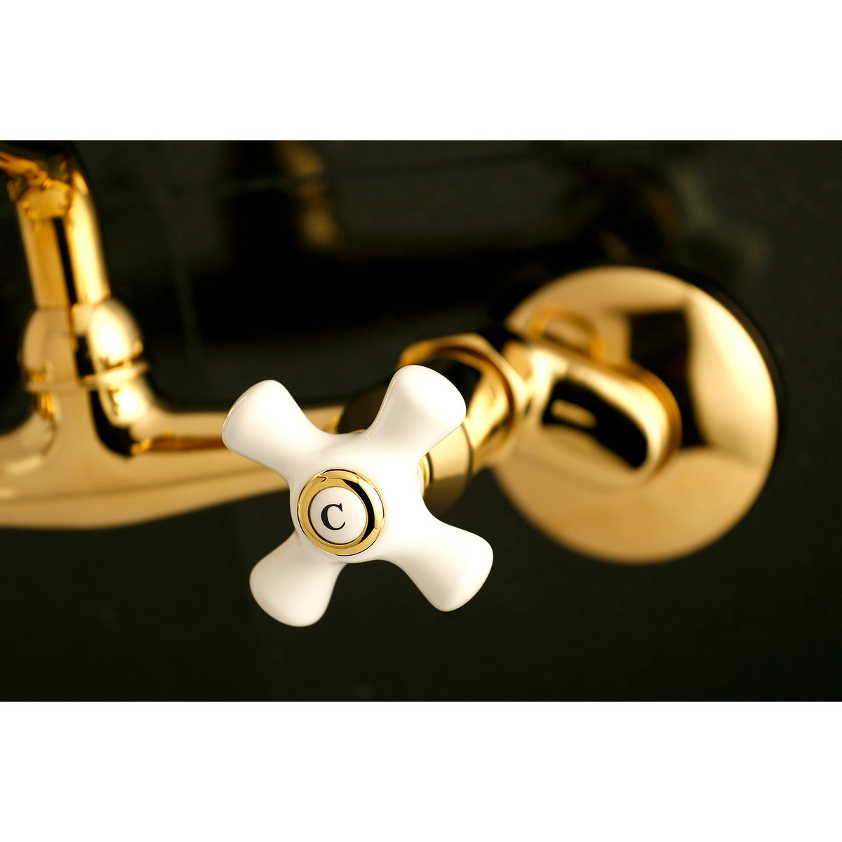Kingston Brass KS613SB Kingston Two Handle Wall Mount Kitchen Faucet