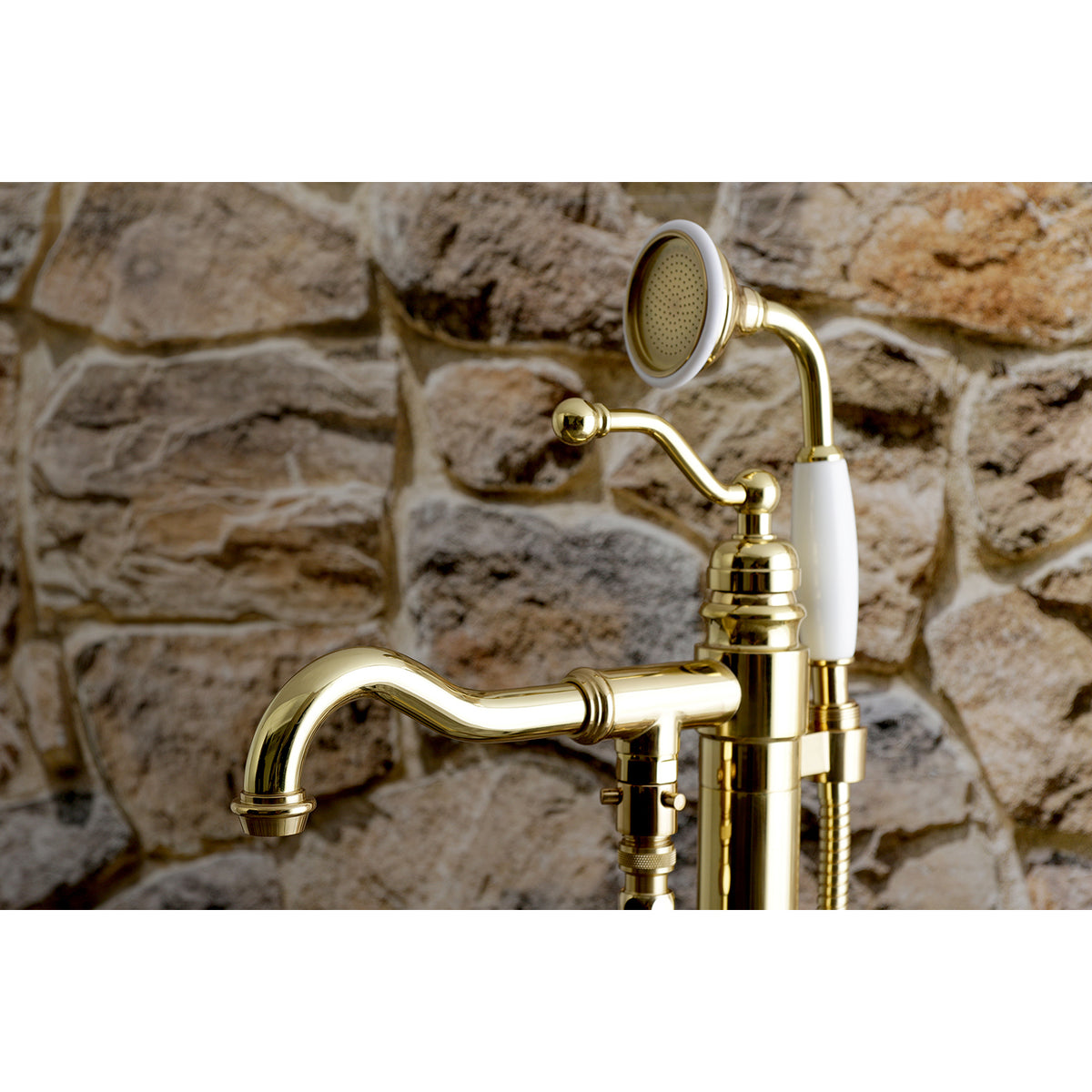 English Country Freestanding Tub Faucet with Hand Shower