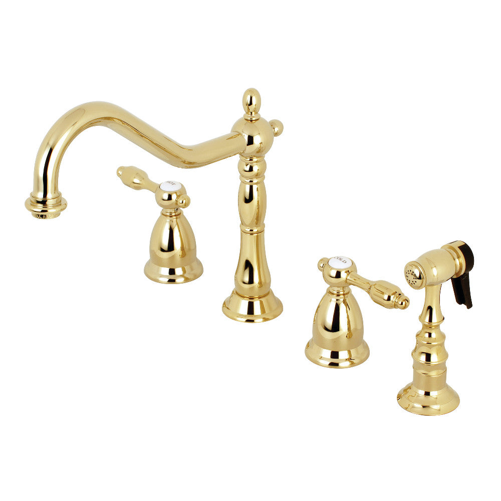 Kingston Brass KS1792TALBS Widespread Kitchen Faucet