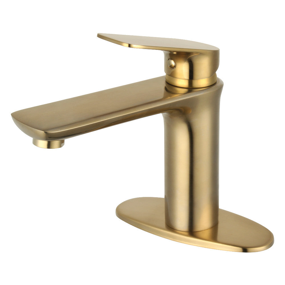 Fauceture LS4203CXL Frankfurt Single-Handle Bathroom Faucet with Deck Plate and Drain