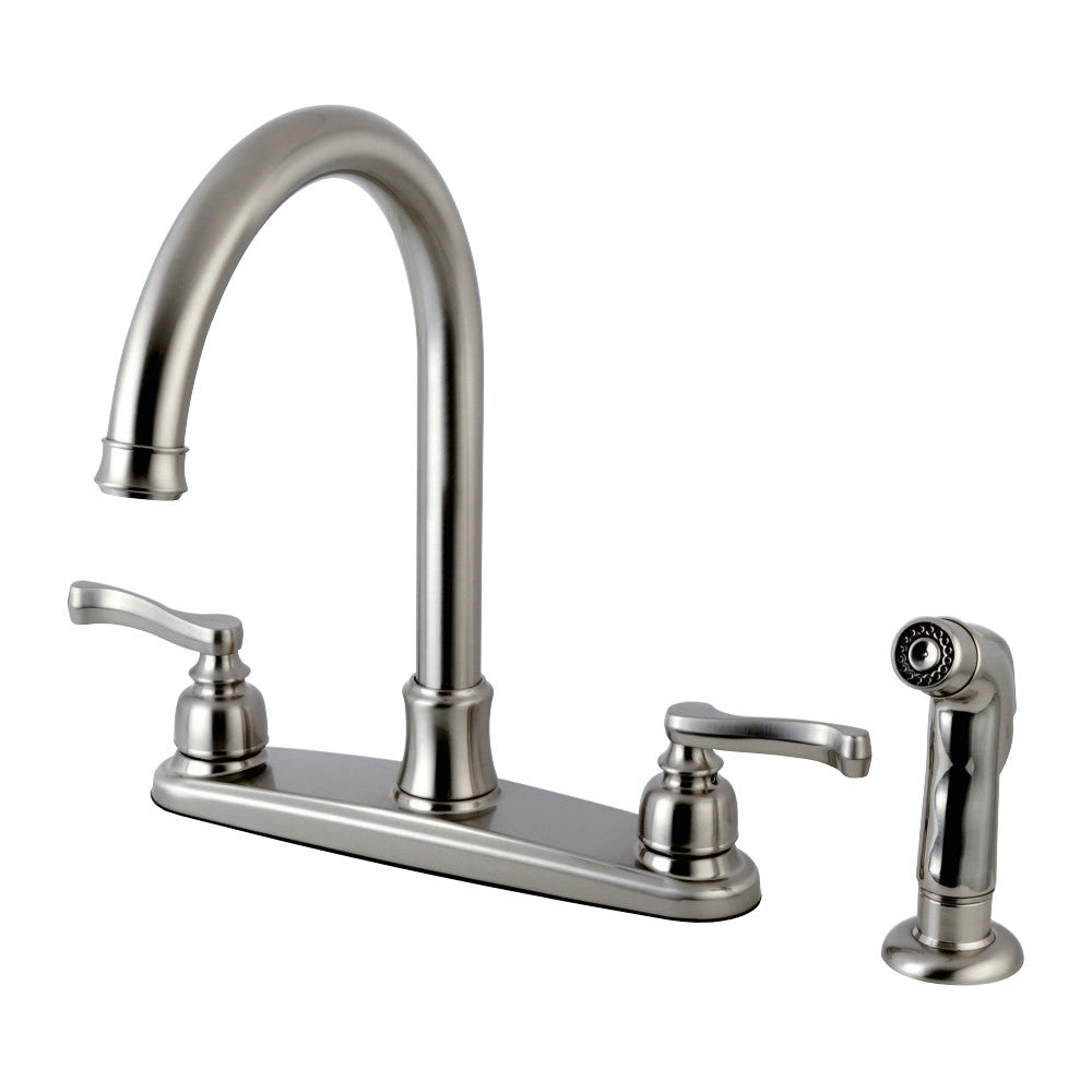 Kingston Brass FB7791FLSP Royale 8-Inch Centerset Kitchen Faucet with Sprayer
