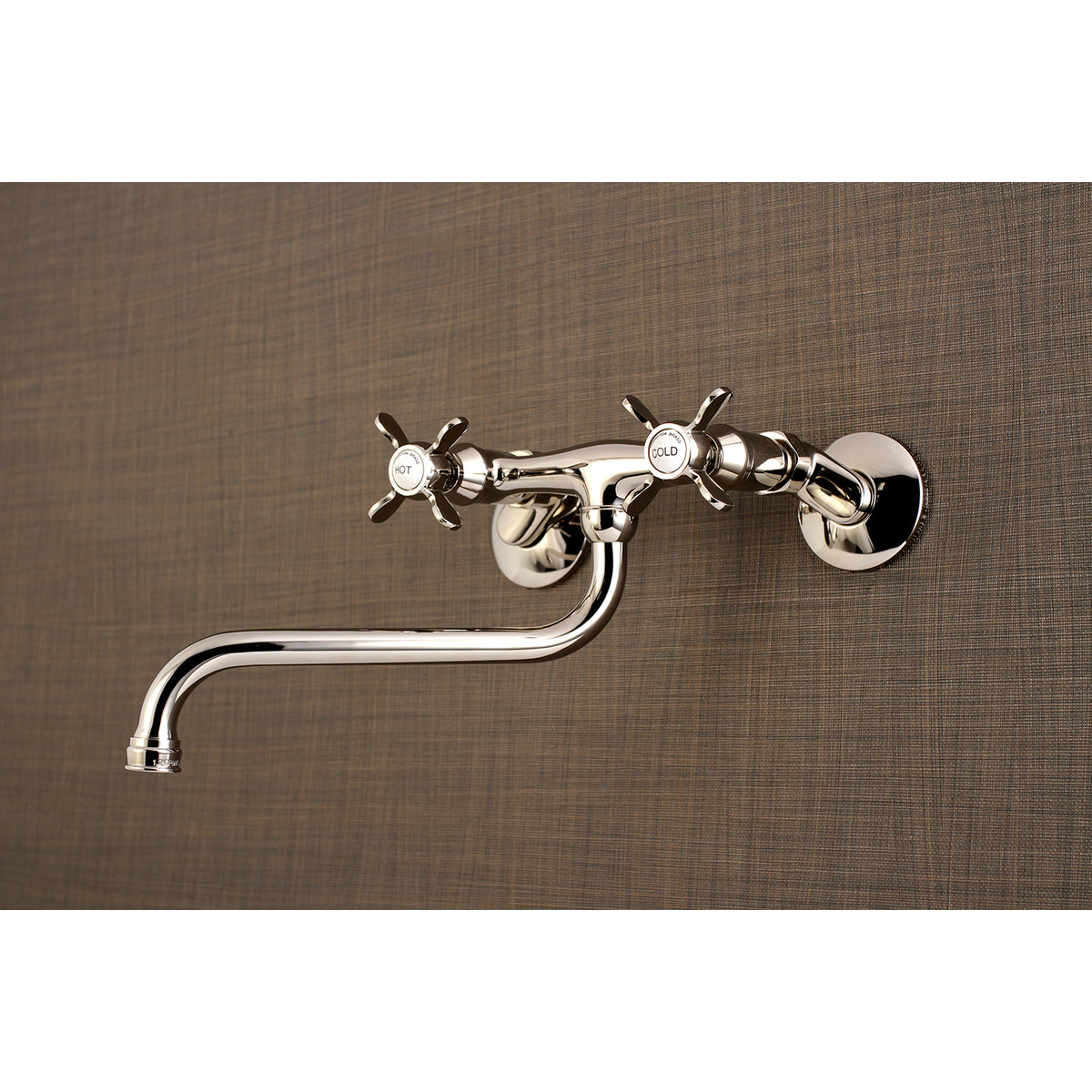 Kingston Brass KS115SN Essex Two Handle Wall Mount Bathroom Faucet