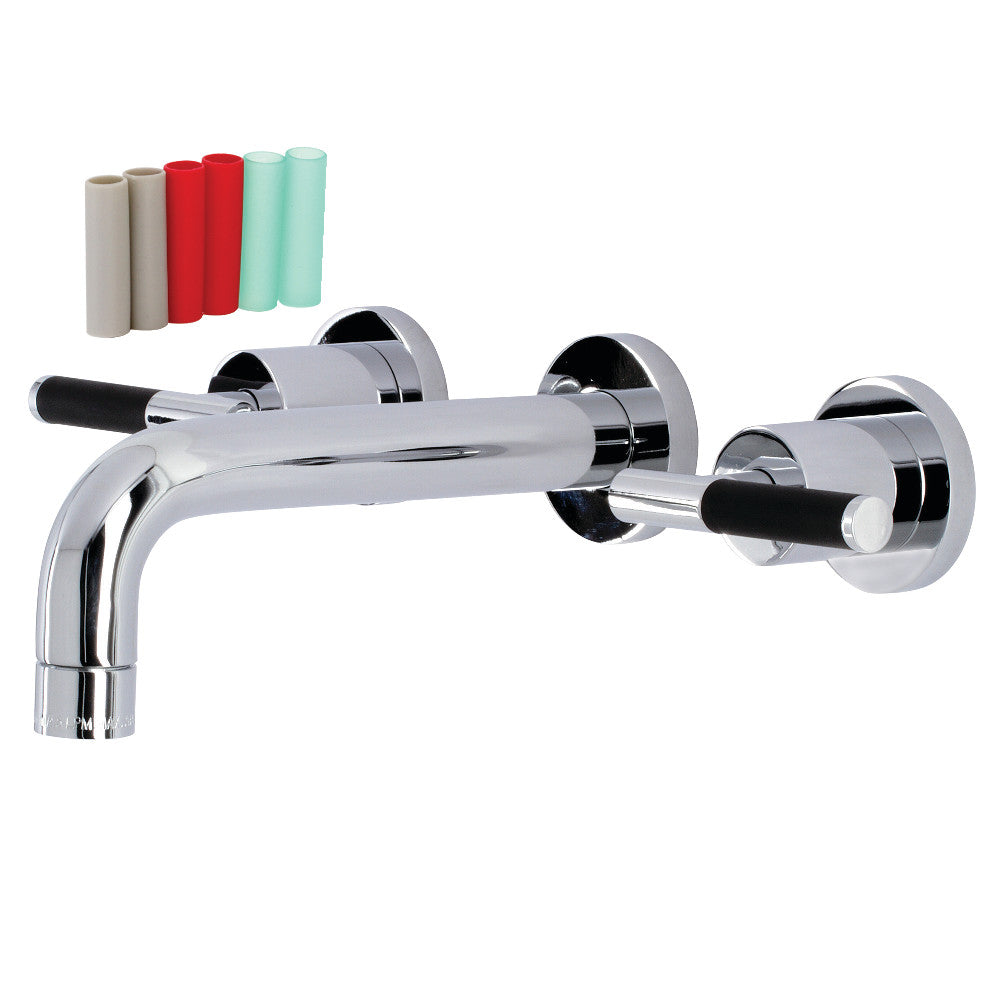 Kingston Brass KS8127CKL Kaiser Two-Handle Wall Mount Bathroom Faucet