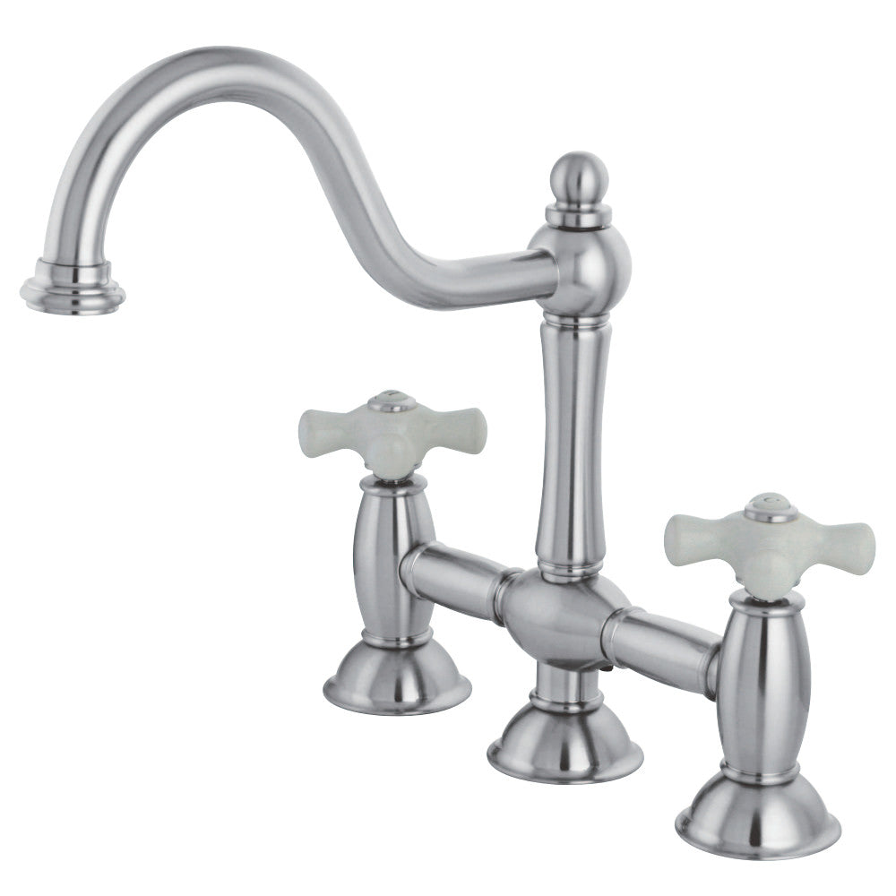 Kingston Brass KS3781PX Restoration Bridge Kitchen Faucet
