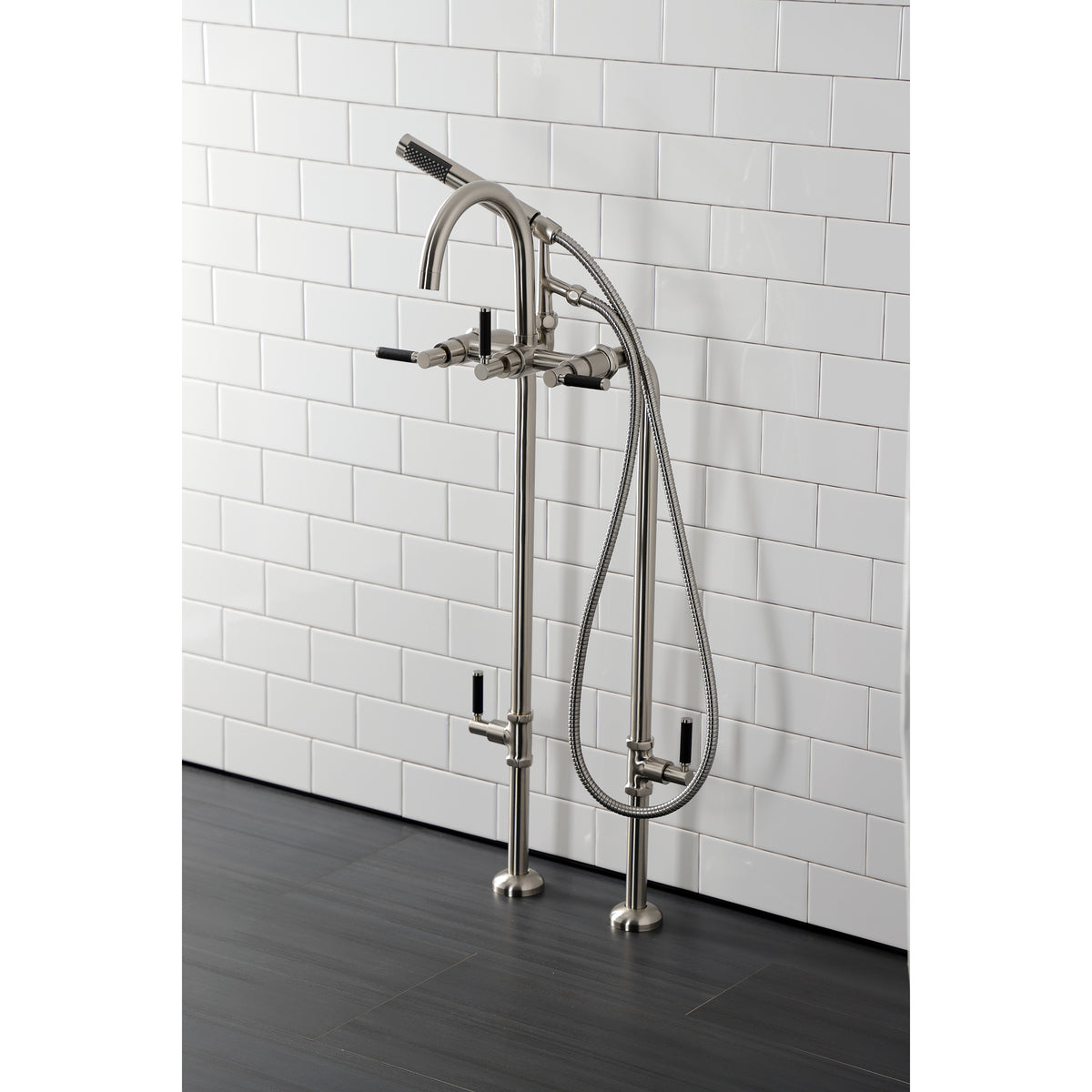 Aqua Vintage Concord Freestanding Tub Faucet with Supply Line, Stop Valve