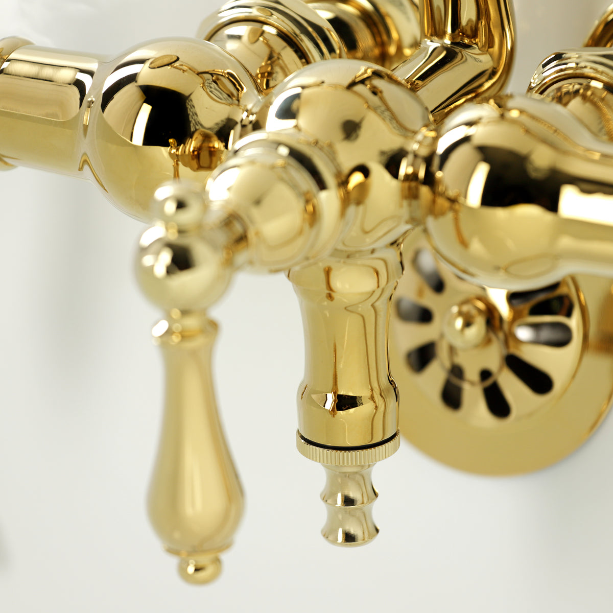 Vintage 3-3/8" Tub Wall Mount Clawfoot Tub Faucet with Hand Shower