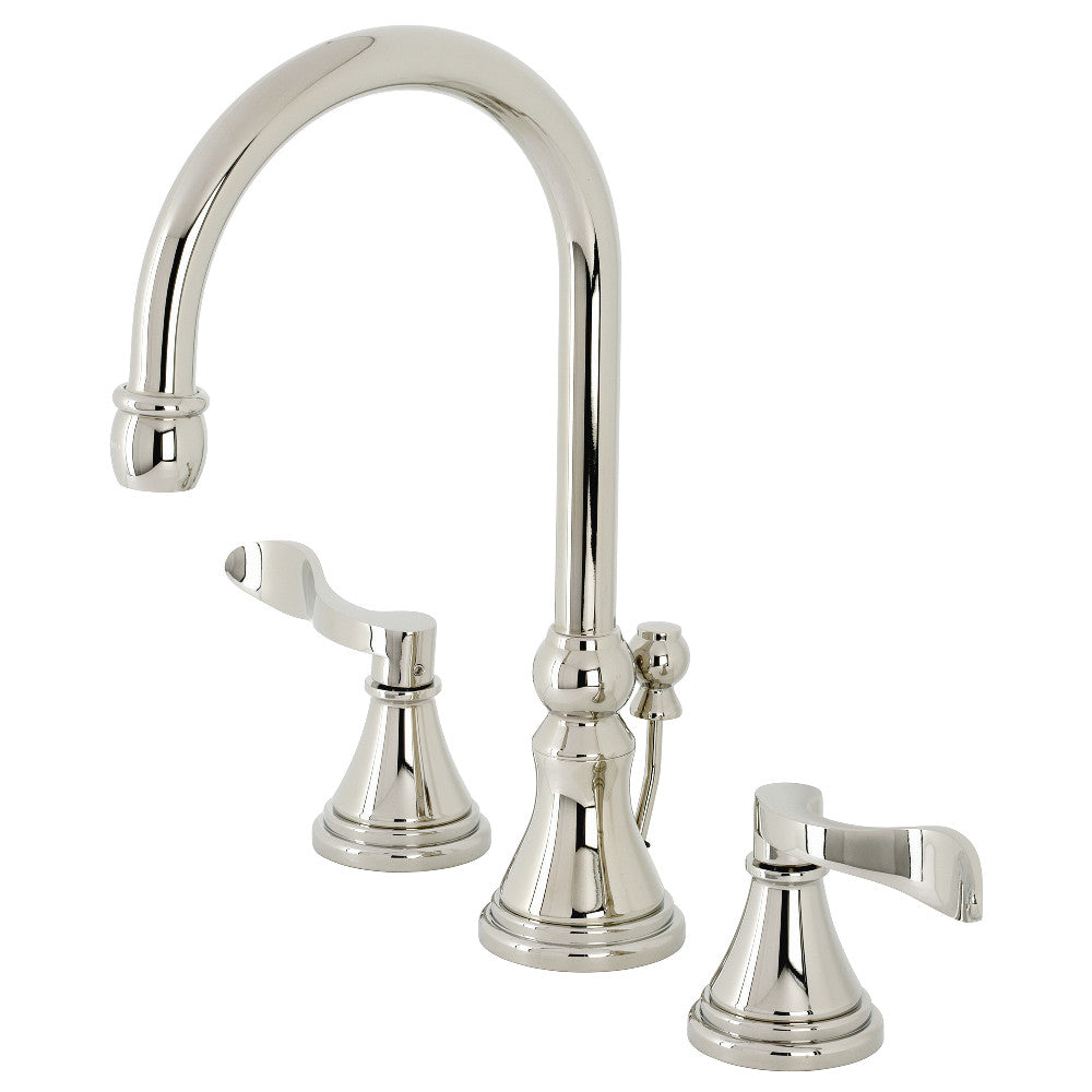 Kingston Brass KS2988DFL NuFrench Widespread Bathroom Faucet with Brass Pop-Up