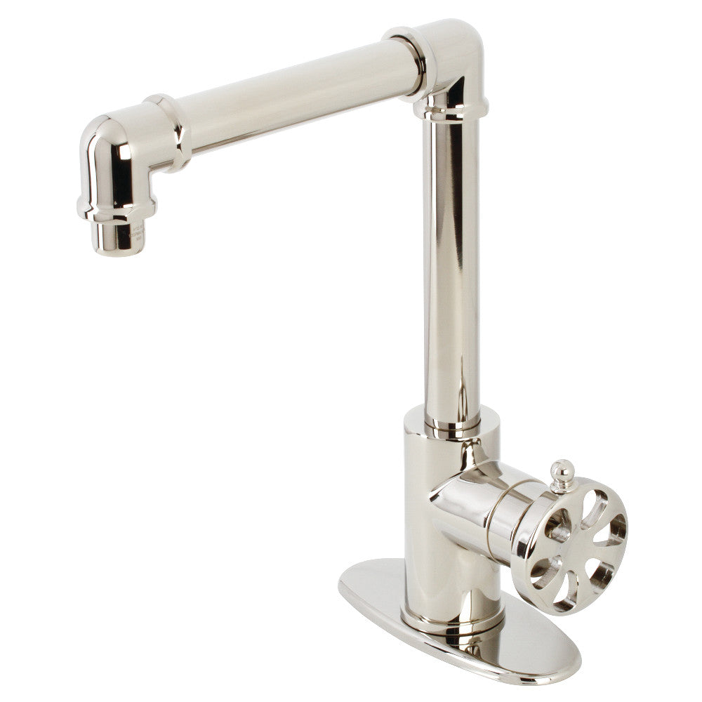 Kingston Brass KSD144RXPN Single-Handle 1-Hole Deck Mount Bathroom Faucet with Push Pop-Up