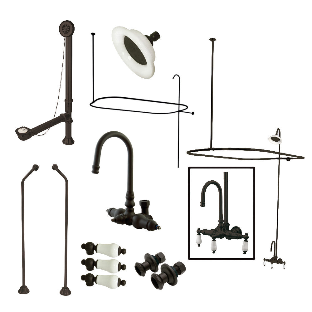 Vintage Gooseneck Clawfoot Tub Faucet Package