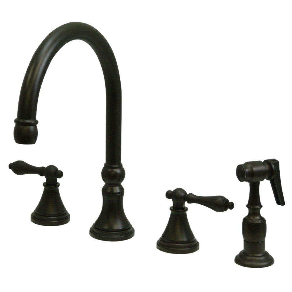 Kingston Brass KS2798ALBS Widespread Kitchen Faucet