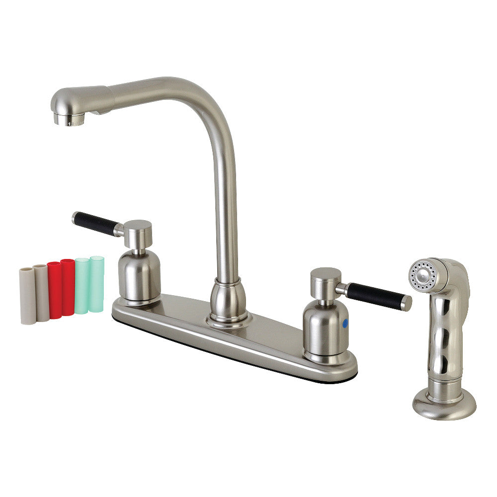 Kingston Brass FB755DKLSP Kaiser 8-Inch Centerset Kitchen Faucet with Sprayer