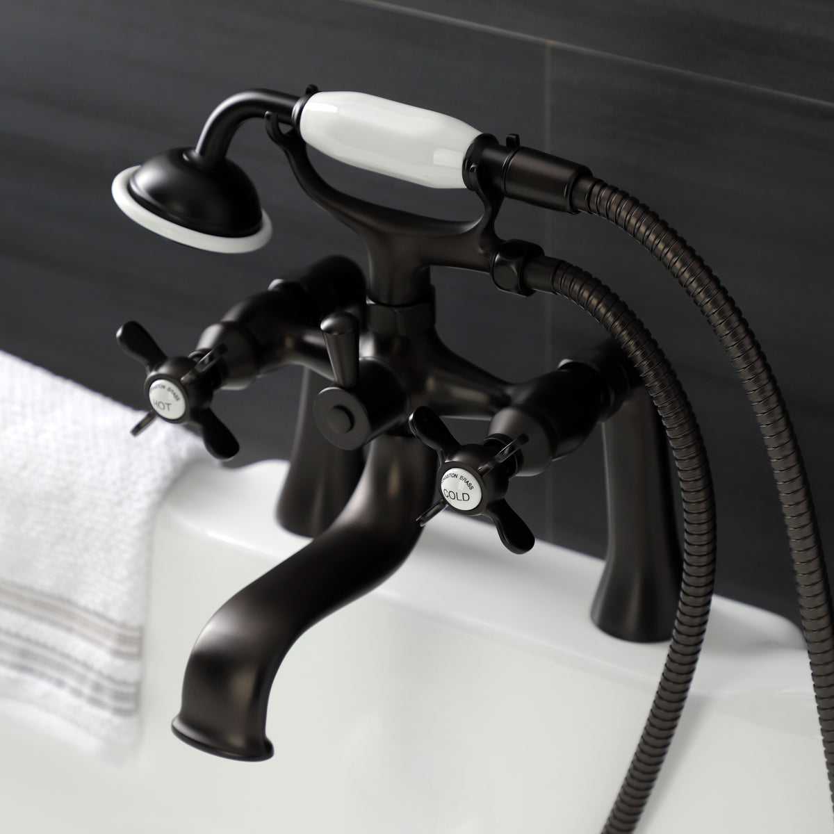 Essex Deck Mount Clawfoot Tub Faucet with Hand Shower