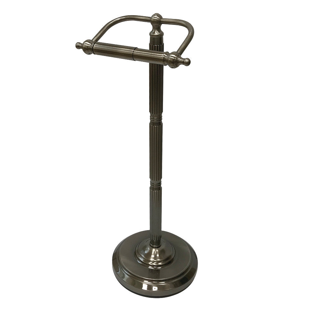 Pedestal Chrome (Grey) Standing Toilet Paper Holder, Kingston Brass