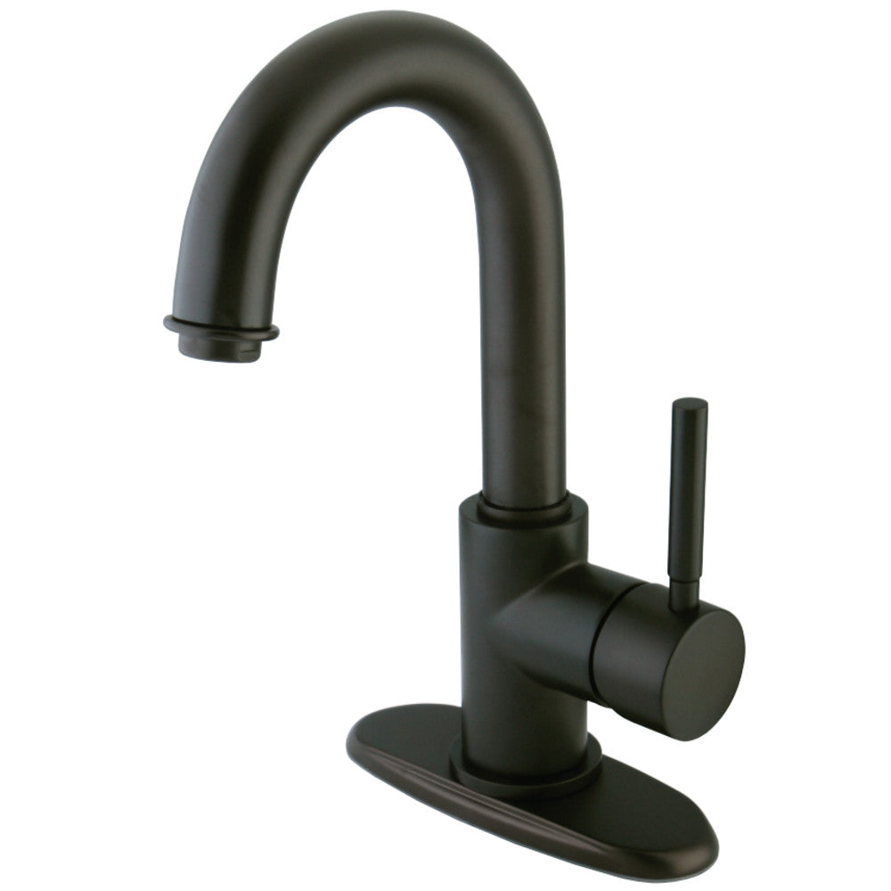 Kingston Brass KS8435DL Concord Single-Handle Bathroom Faucet with Push Pop-Up and Cover Plate