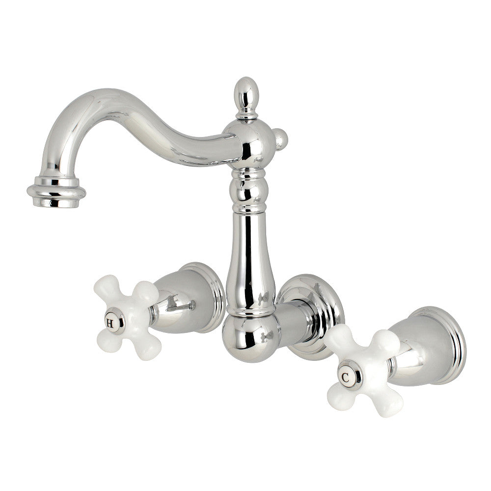 Kingston Brass KS1258PX 8-Inch Center Wall Mount Bathroom Faucet