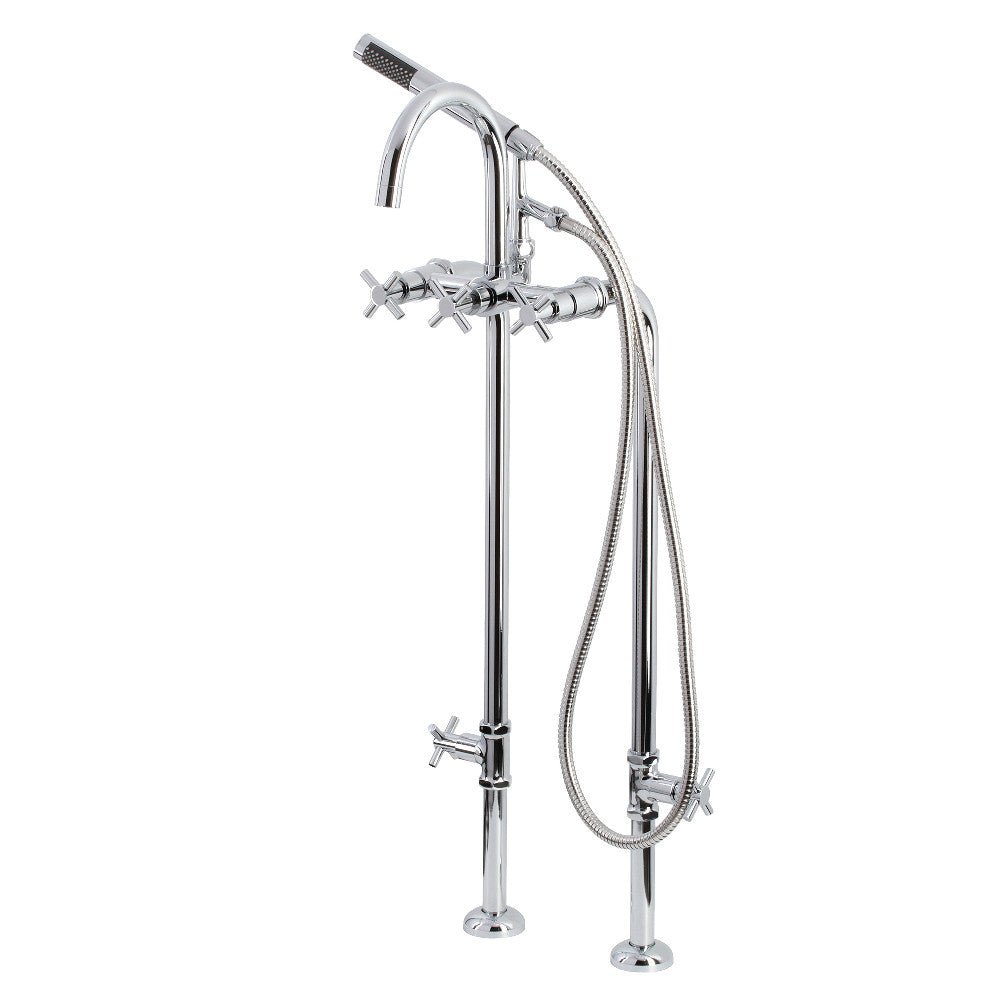 Aqua Vintage Concord Freestanding Tub Faucet with Supply Line, Stop Valve