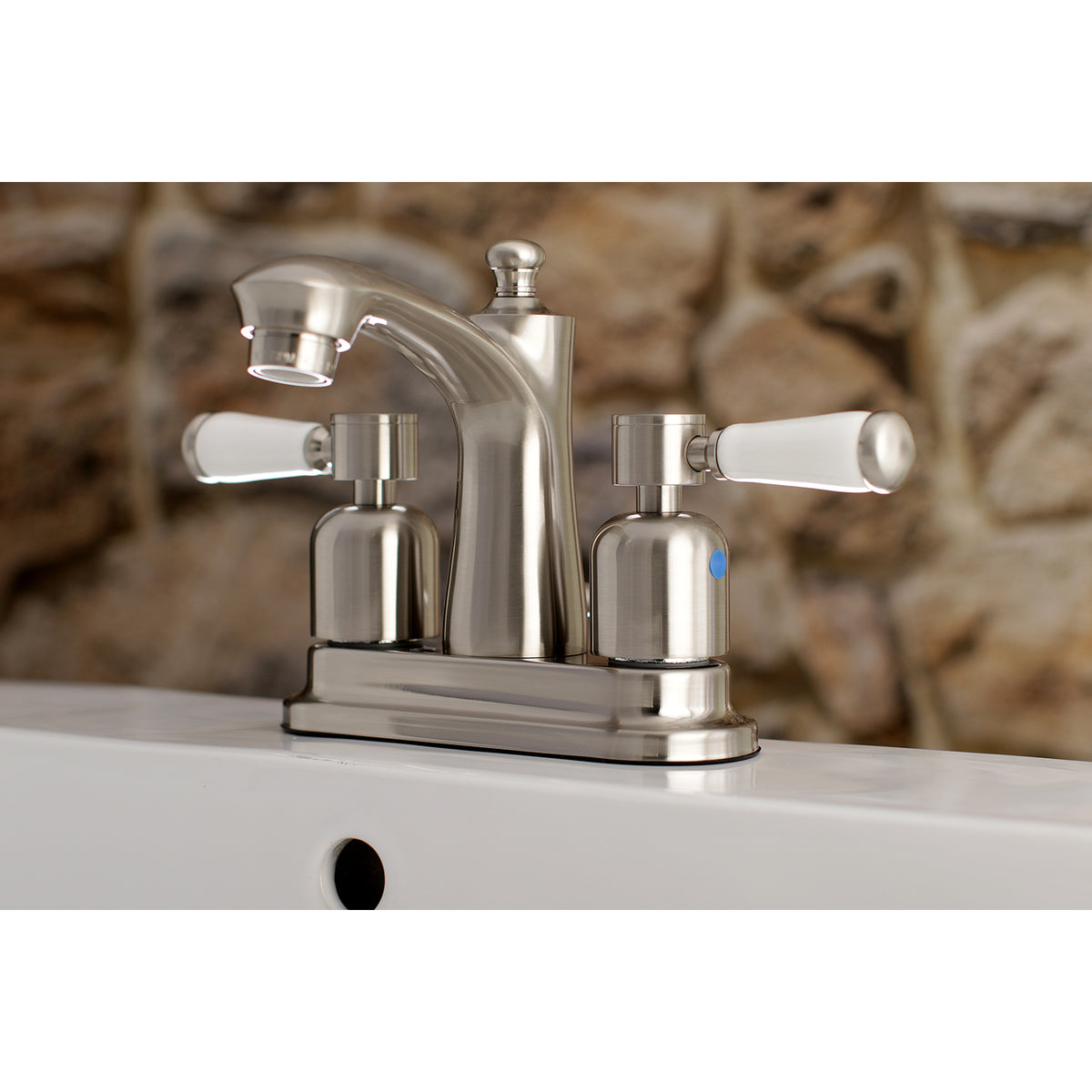 Kingston Brass FB7621DPL 4 in. Centerset Bathroom Faucet
