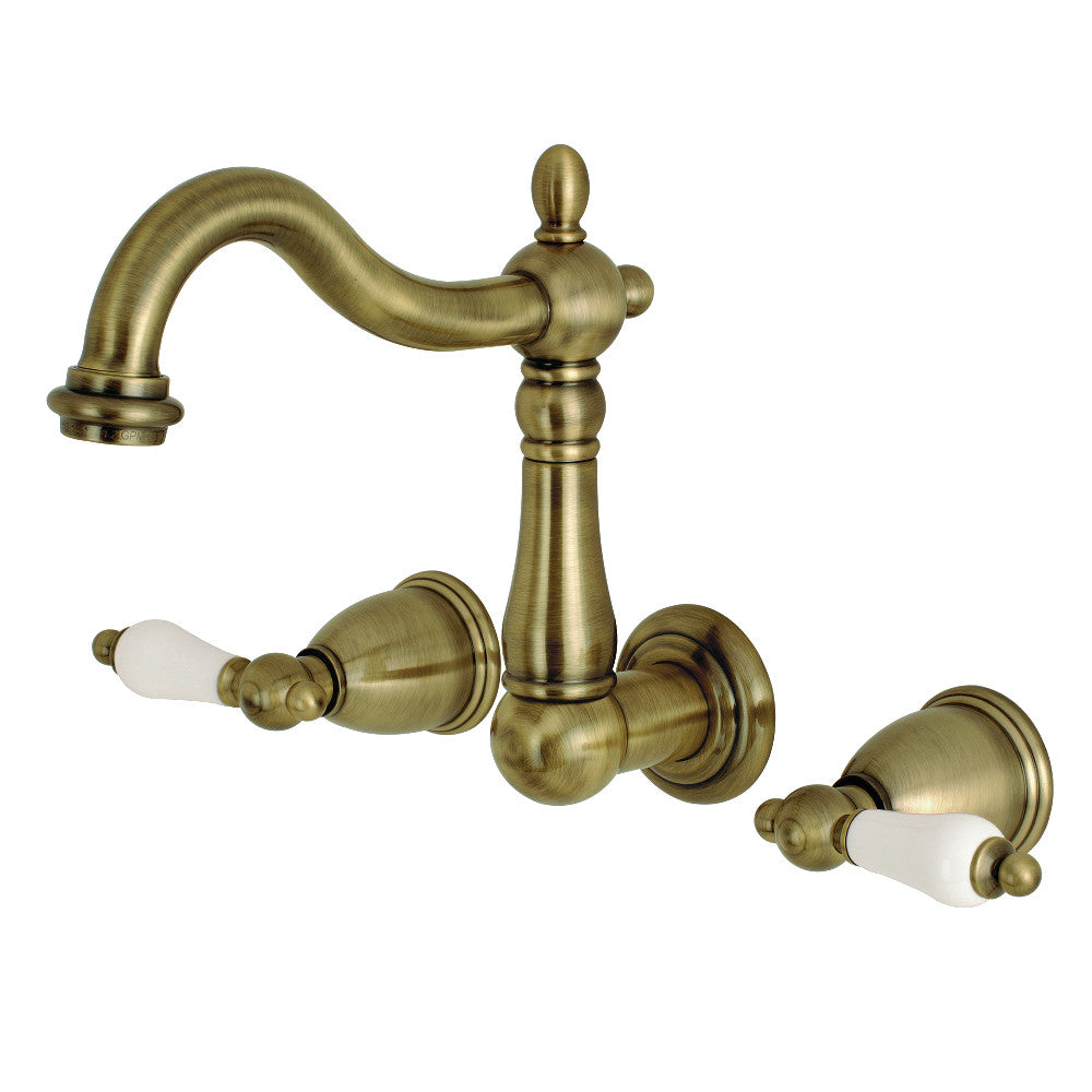 Kingston Brass KS1257PL 8-Inch Center Wall Mount Bathroom Faucet