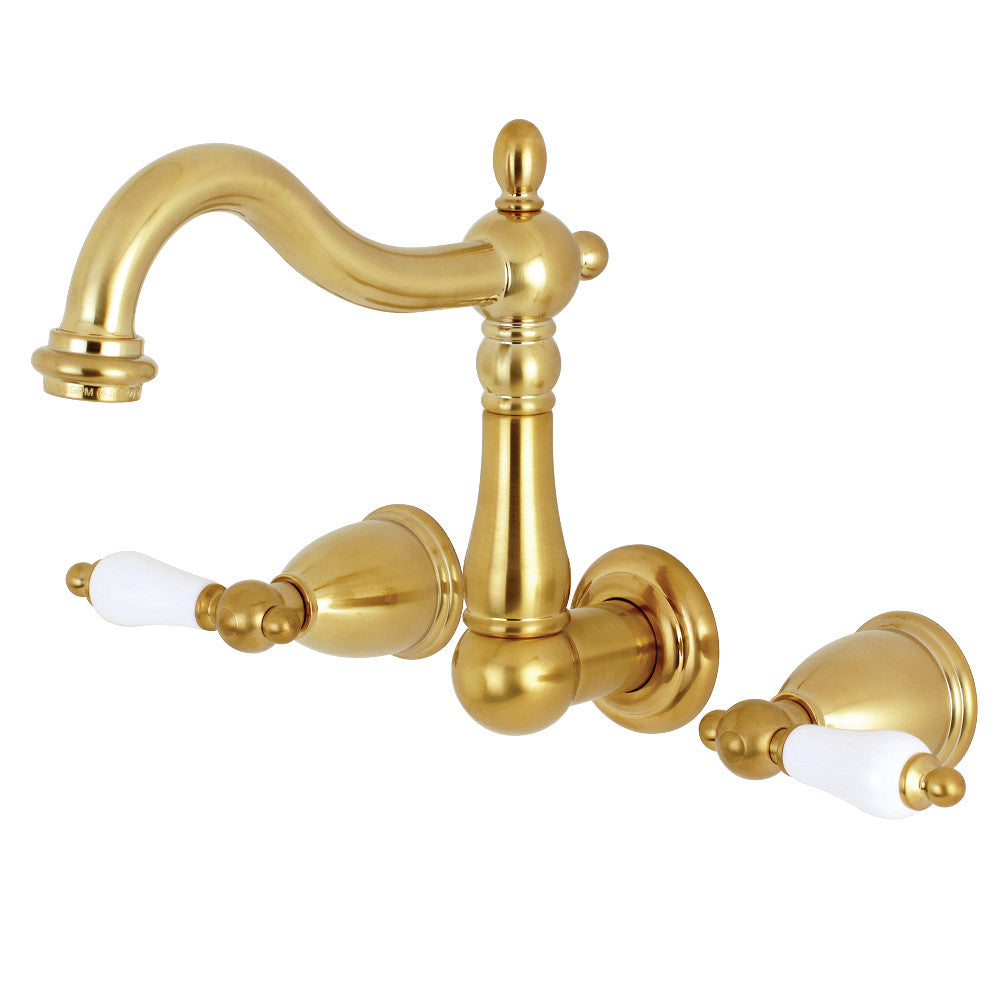 Kingston Brass KS1257PL 8-Inch Center Wall Mount Bathroom Faucet