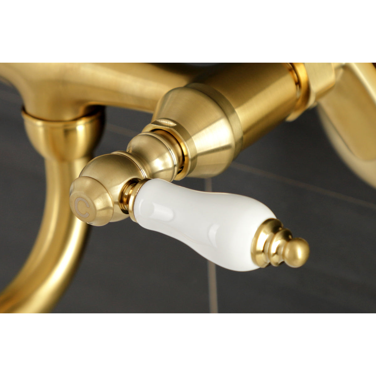 Kingston Brass KS515PN Wall Mount Bathroom Faucet