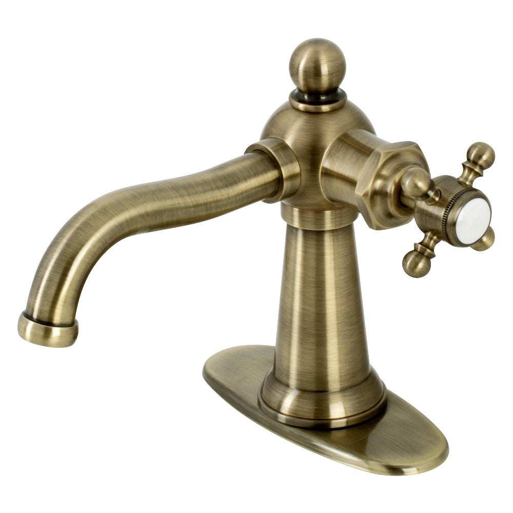 Kingston Brass KSD154BXPB Nautical Single-Handle Bathroom Faucet with Push Pop-Up