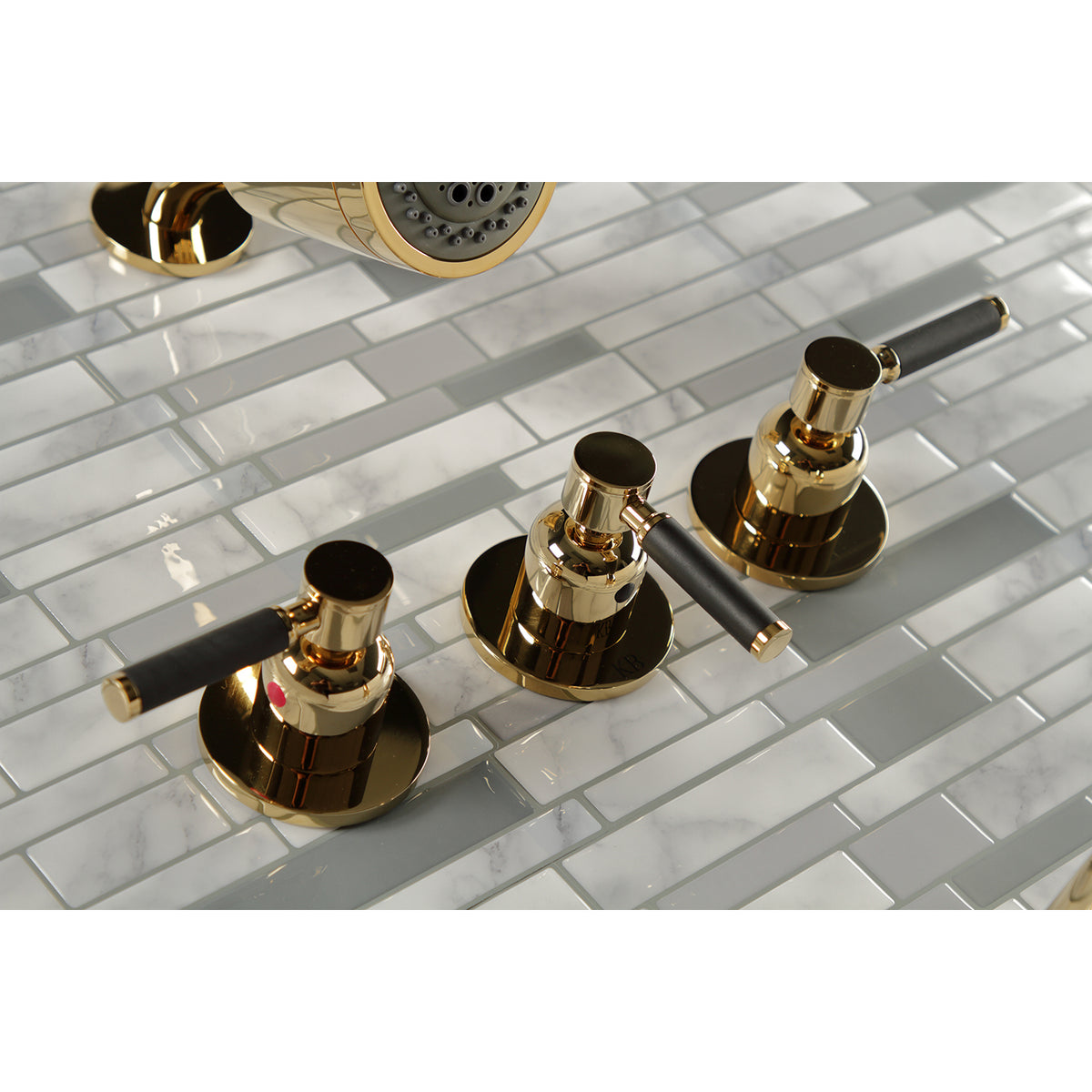 Kaiser Three-Handle Tub and Shower Faucet