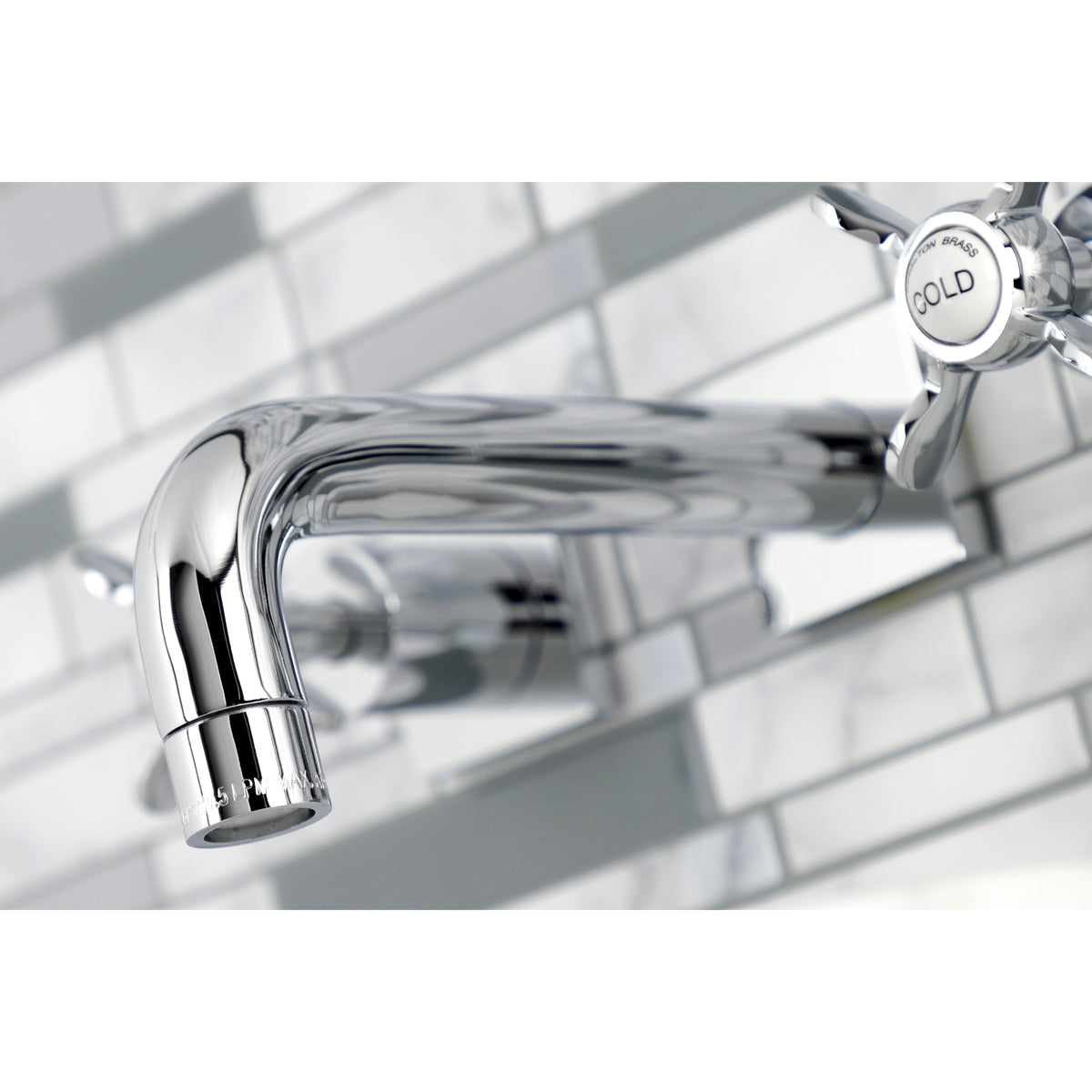 Kingston Brass KS6125BEX Essex Two-Handle Wall Mount Bathroom Faucet