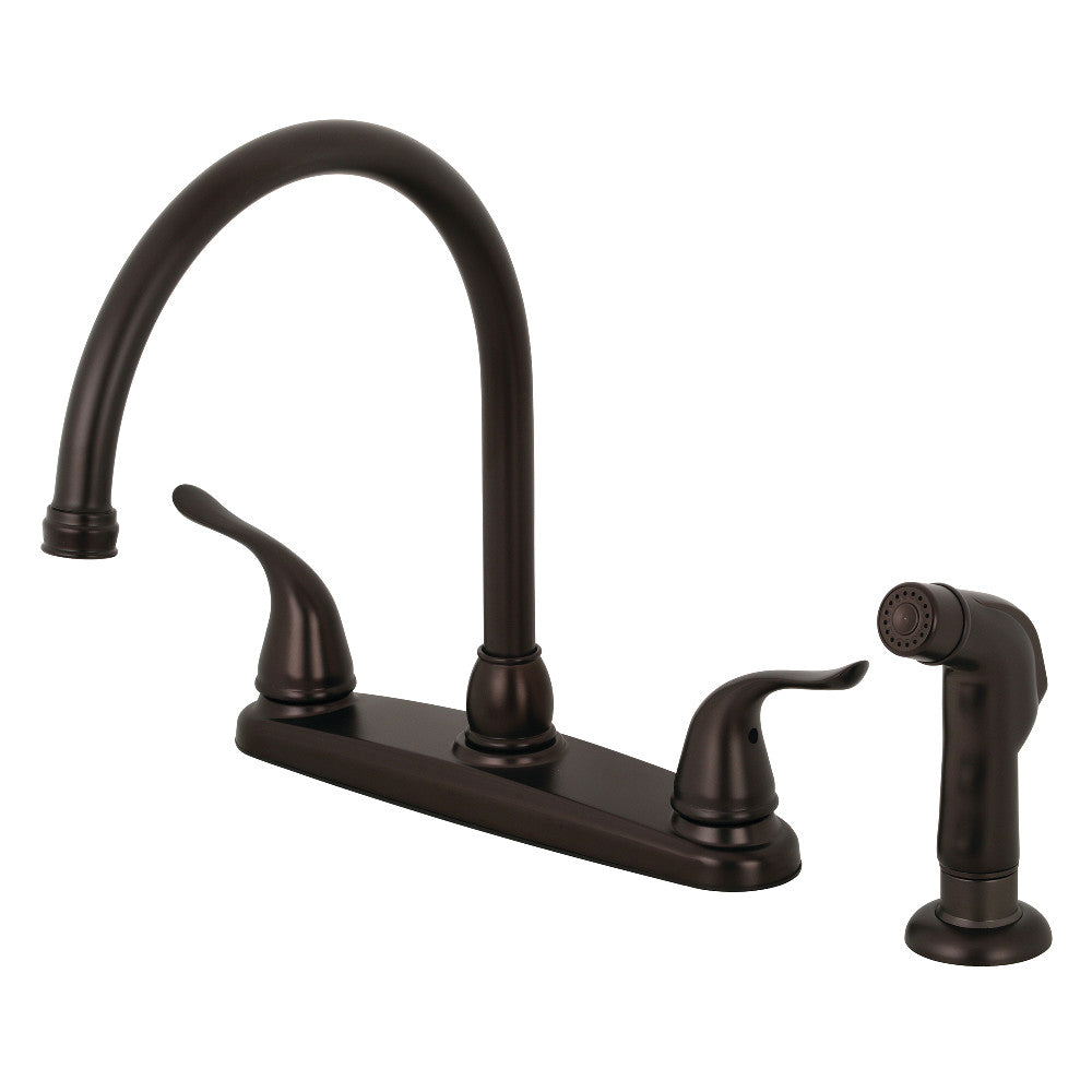 Kingston Brass KB791YLSP Yosemite 8-Inch Centerset Kitchen Faucet with Sprayer