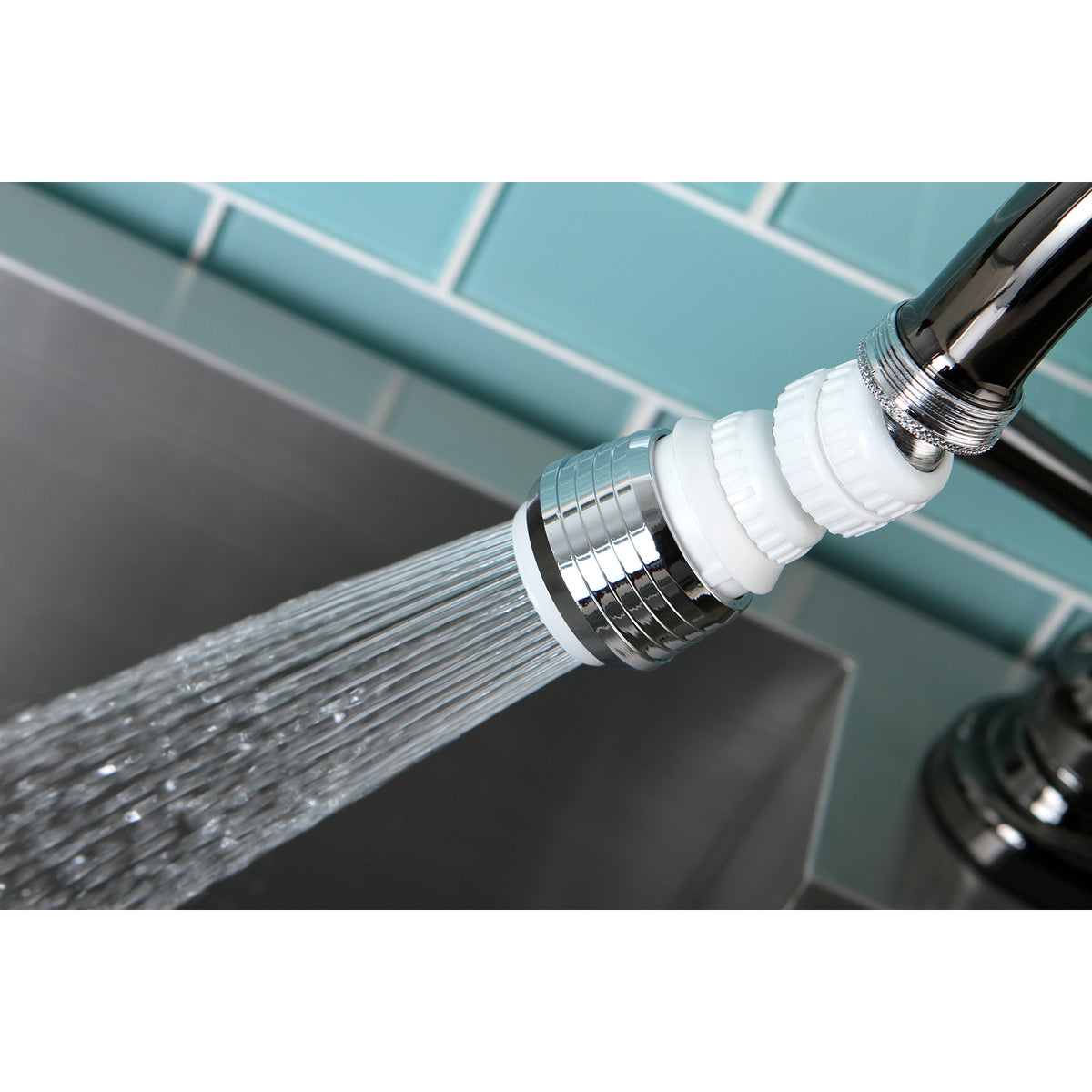 Kingston Brass KA221C20 Double Swivel Kitchen Aerator with Brass Ball Joint