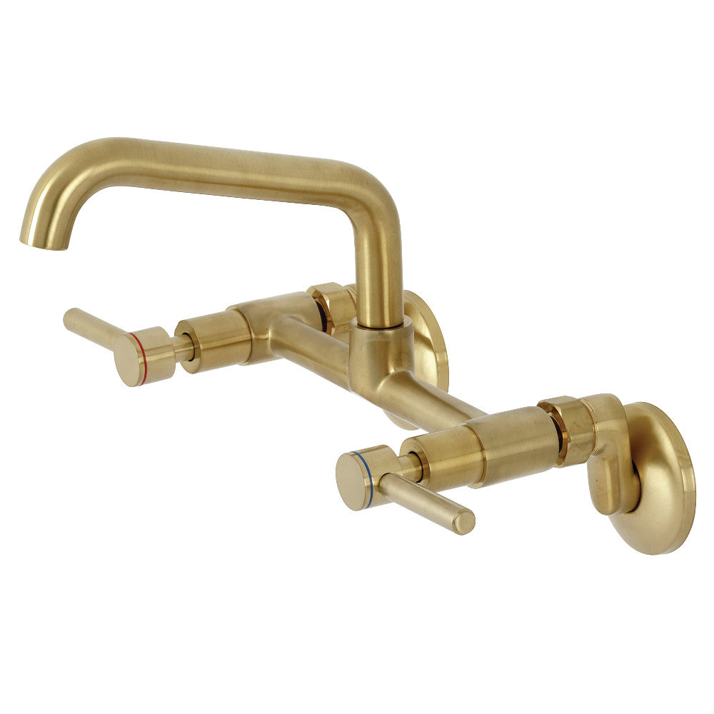 Kingston Brass KS823PN Concord Two-Handle Wall-Mount Kitchen Faucet