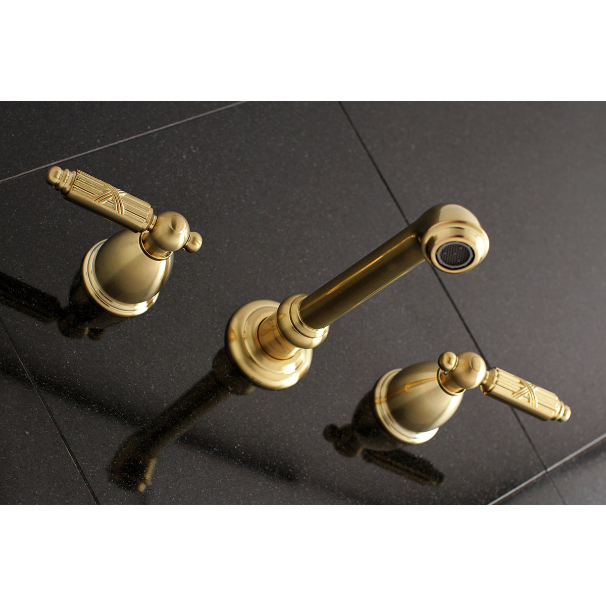 Kingston Brass KS7128GL Georgian Two-Handle Wall Mount Bathroom Faucet