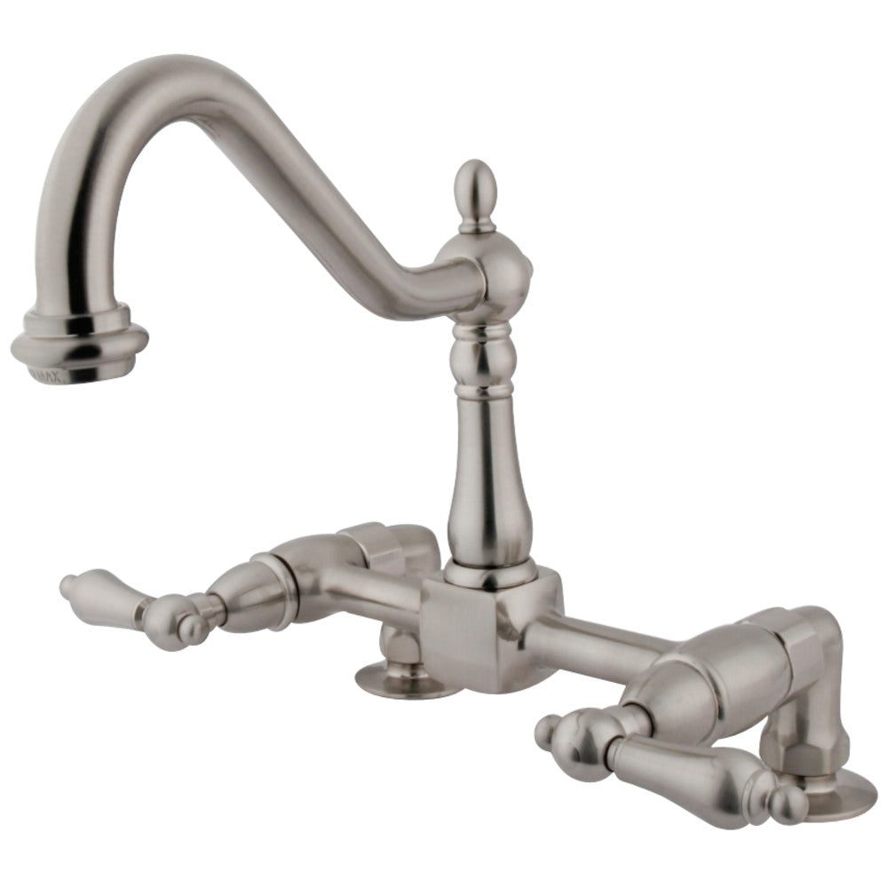 Kingston Brass KS1148AL Heritage Two-Handle Bridge Kitchen Faucet