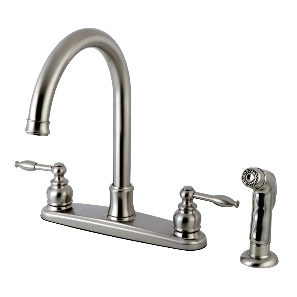 Kingston Brass FB7798KLSP Knight 8-Inch Centerset Kitchen Faucet with Sprayer