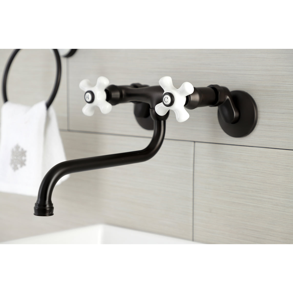Kingston Brass KS615C Wall Mount Bathroom Faucet