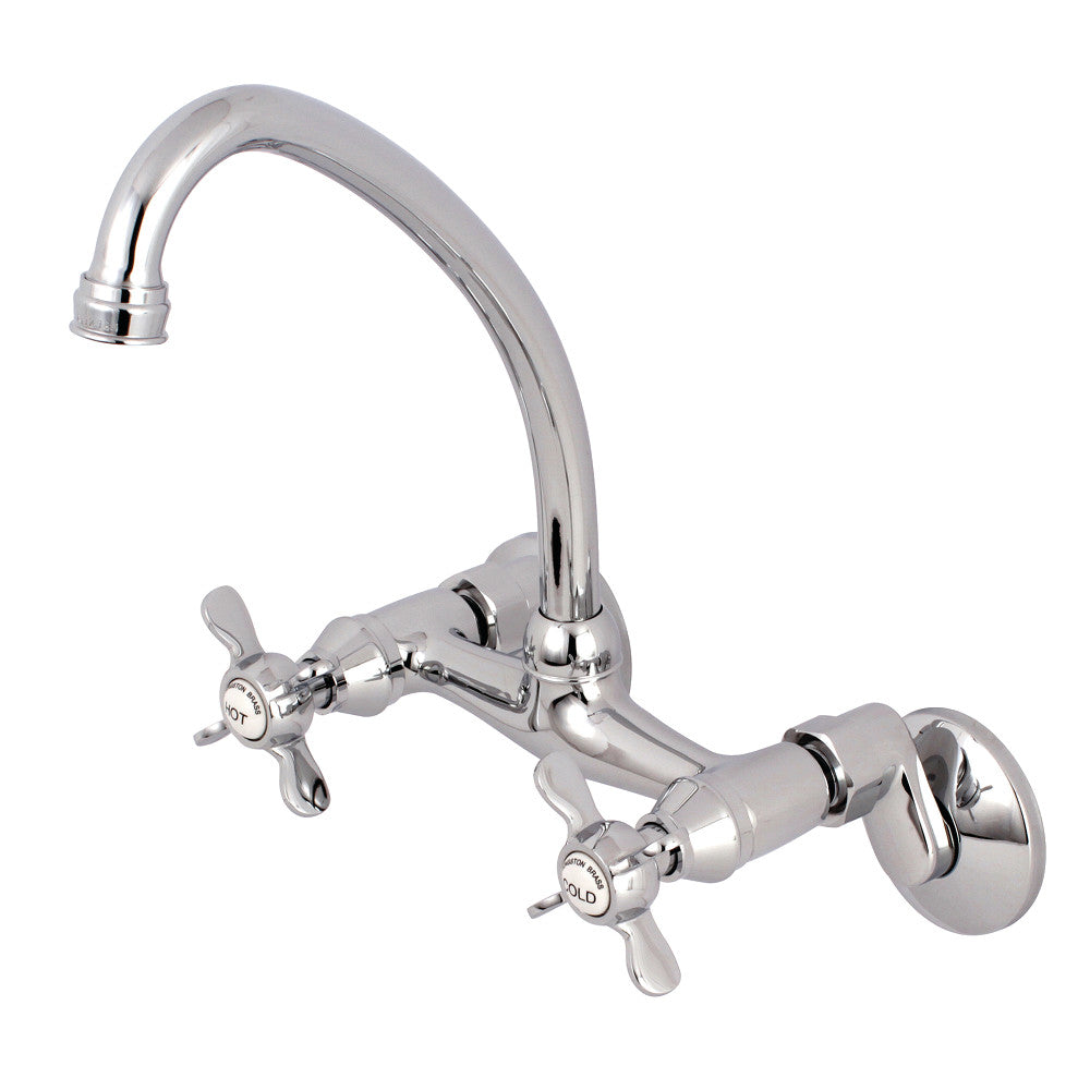 Kingston Brass KS114C Essex Two Handle Wall Mount Kitchen Faucet