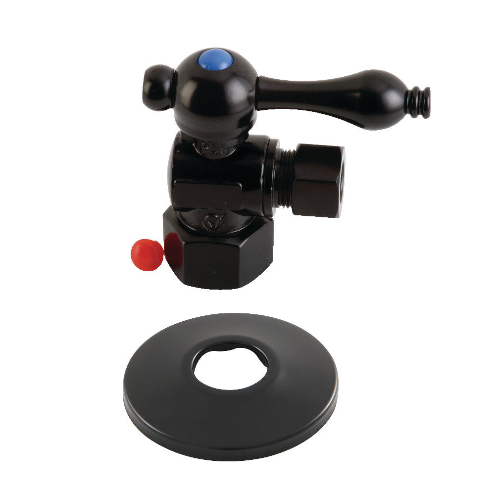 Kingston Brass Quarter Turn Valve with Flange (1/2" FIP X 3/8" OD Compression)