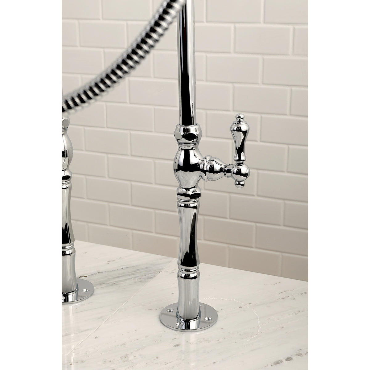 Vintage Freestanding Clawfoot Tub Faucet Package with Supply Line