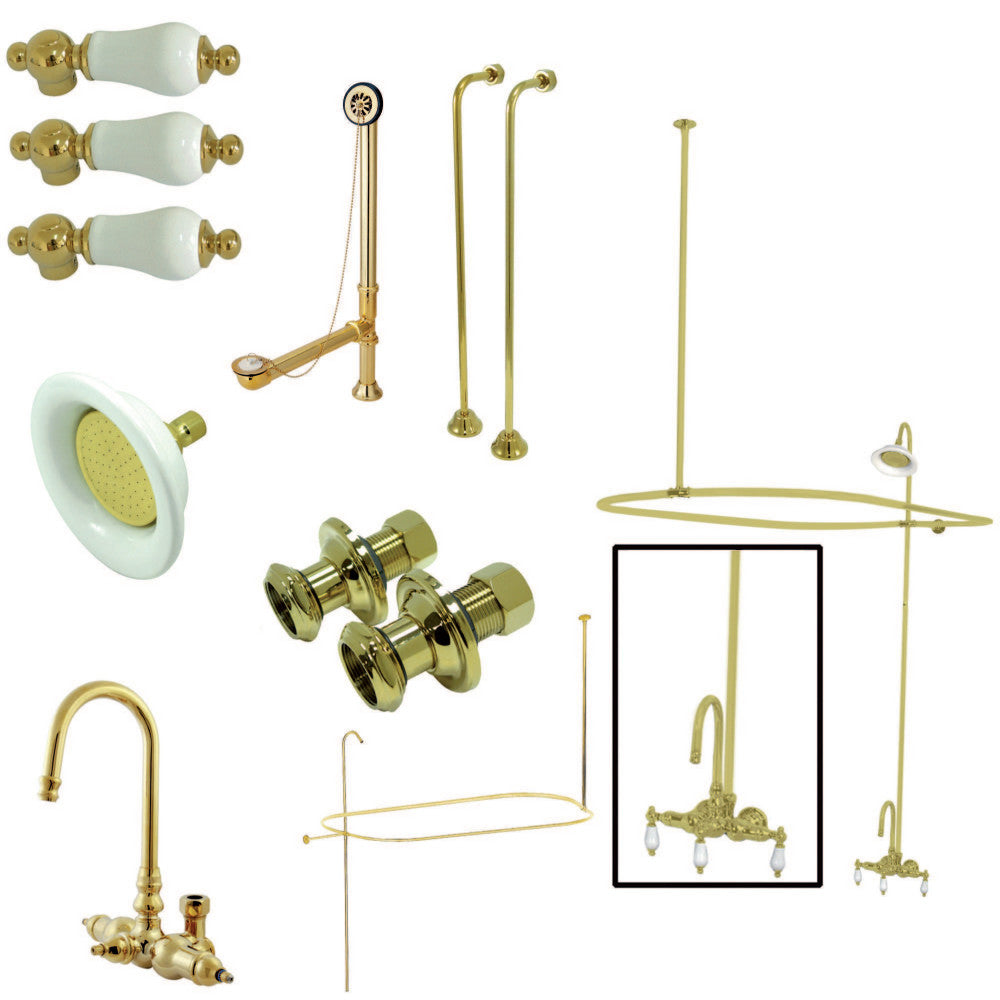 Vintage Gooseneck Clawfoot Tub Faucet Package