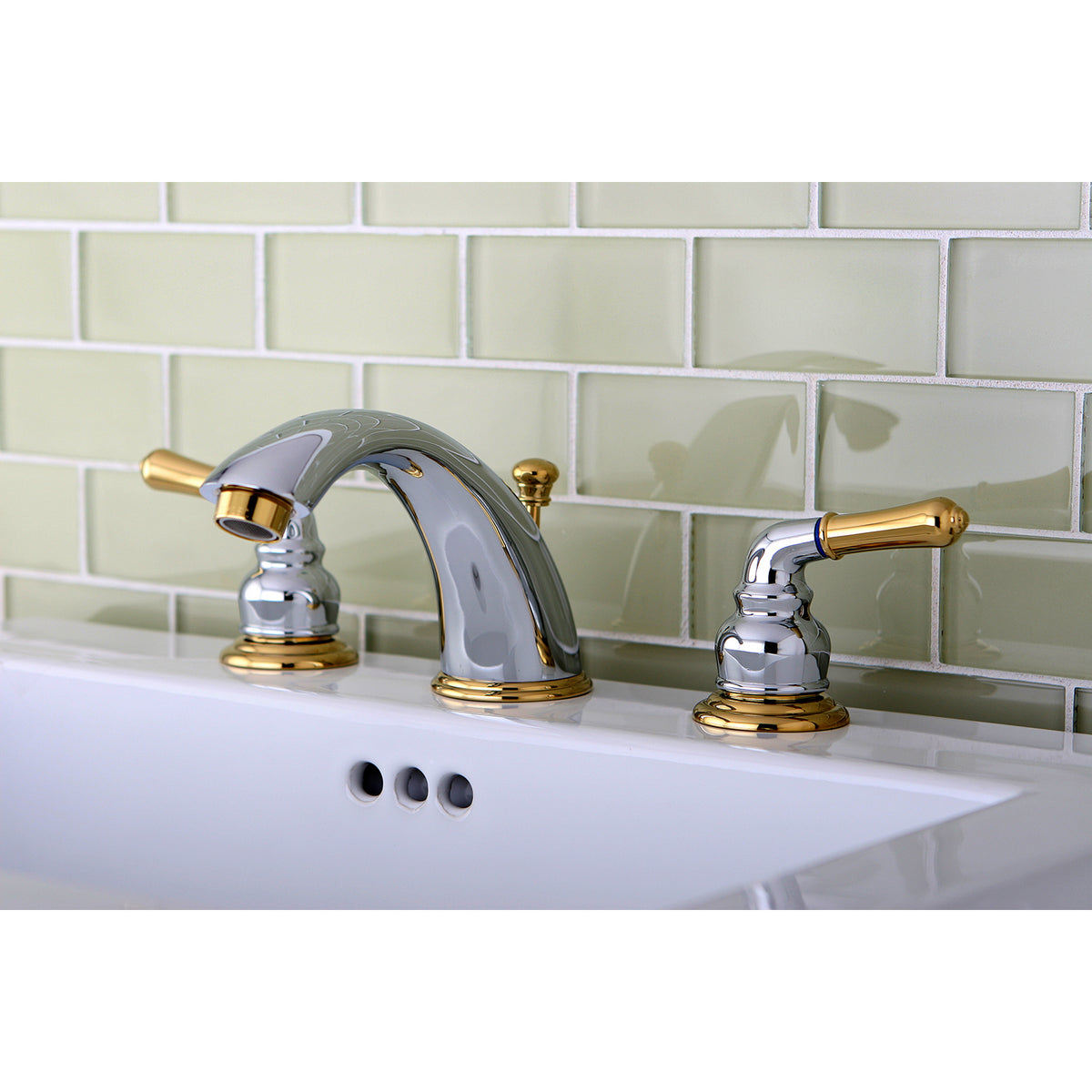 Kingston Brass KB963 Magellan Widespread Bathroom Faucet with Retail Pop-Up
