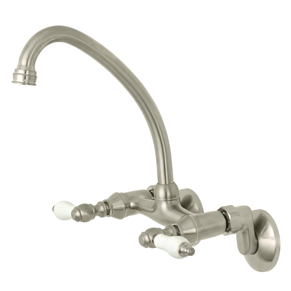 Kingston Brass KS514PB Kingston Two Handle Wall Mount Kitchen Faucet